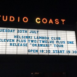 Helsinki Lambda Club 「Eleven plus two / Twelve plue one」 release “おかわり” tour 〜皆さん、お変わりないですか？〜 新木場STUDIO COAST 2021.7.20